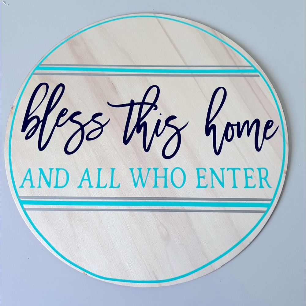 Bless this home and all who enter wall art